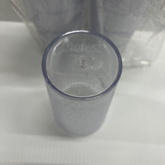 New (12) Pepsi Cola Restaurant Clear Plastic Tumblers Cups 16oz Impact - Picture 3 of 3